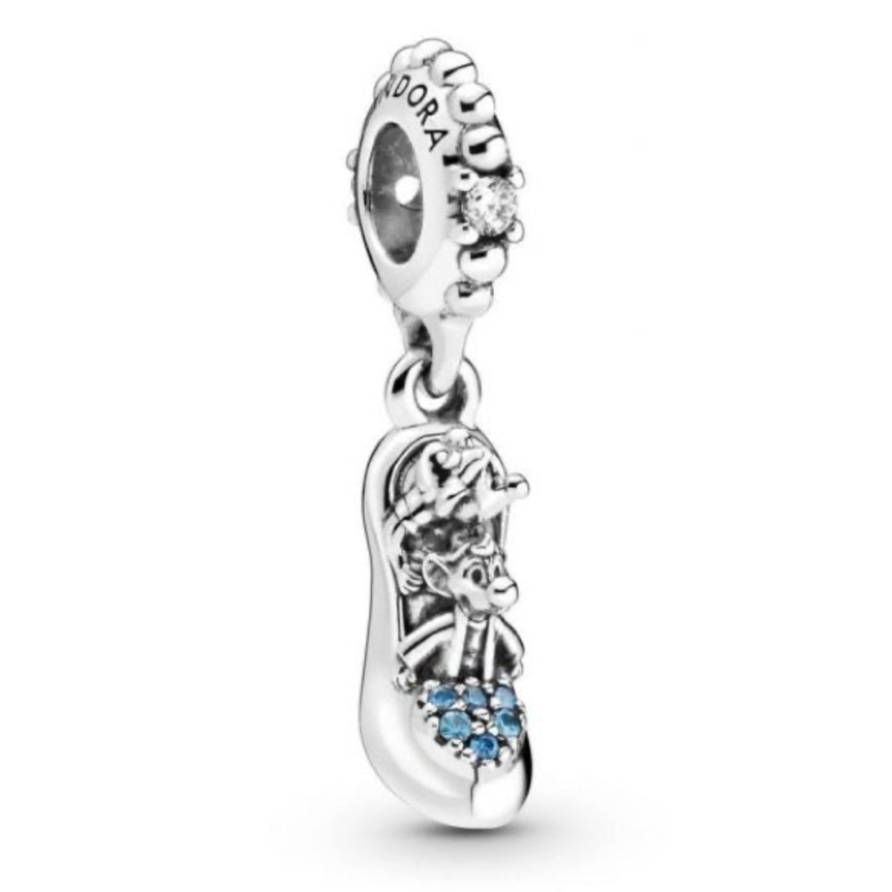 NEW - RETIRED - Authentic Pandora - Disney Cinderella Glass Slipper & Mice Charm